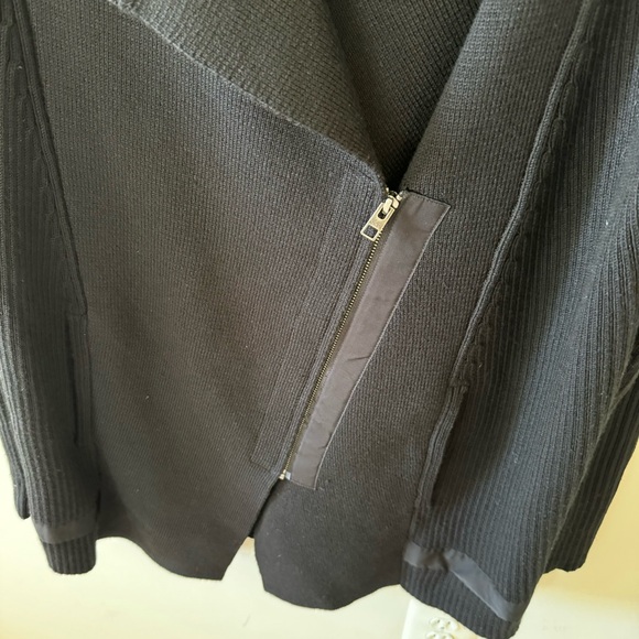 Athleta Sentinel Sweater Coat wool blend black medium - Picture 5 of 10